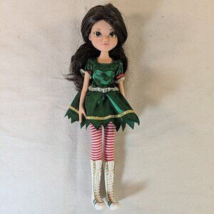 Moxie Girlz Holiday Lexa Christmas MGA 399254 Elf Santa Striped Brown Hair Green